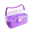 thumbnail image 1 of Caja de costura portátil, organizador de accesorios para el cabello, estuche de almacenamiento, bandeja extraíble, organizador de almacenamiento para Violeta BLESIY Estuche de almacenamiento para lazos para el cabello, 1 of 8