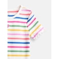 thumbnail image 3 of Wonder Nation Toddler Girls' Ribbed Tee with Short Sleeves, Sizes 18M-5T, 3 of 3