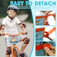 thumbnail image 4 of Oxford Cloth Kid Bicycle Basket Bag Waterproof Multi Pockets Toddler Front Handlebar Bag With Adjustable Strap for Balance Bike Tricycle Scooter, 4 of 8