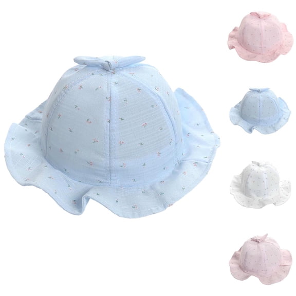 YHAJDS Floral Bucket Hat Infant Toddler UPF 50 Breathable Summer Outdoor Sun Cap