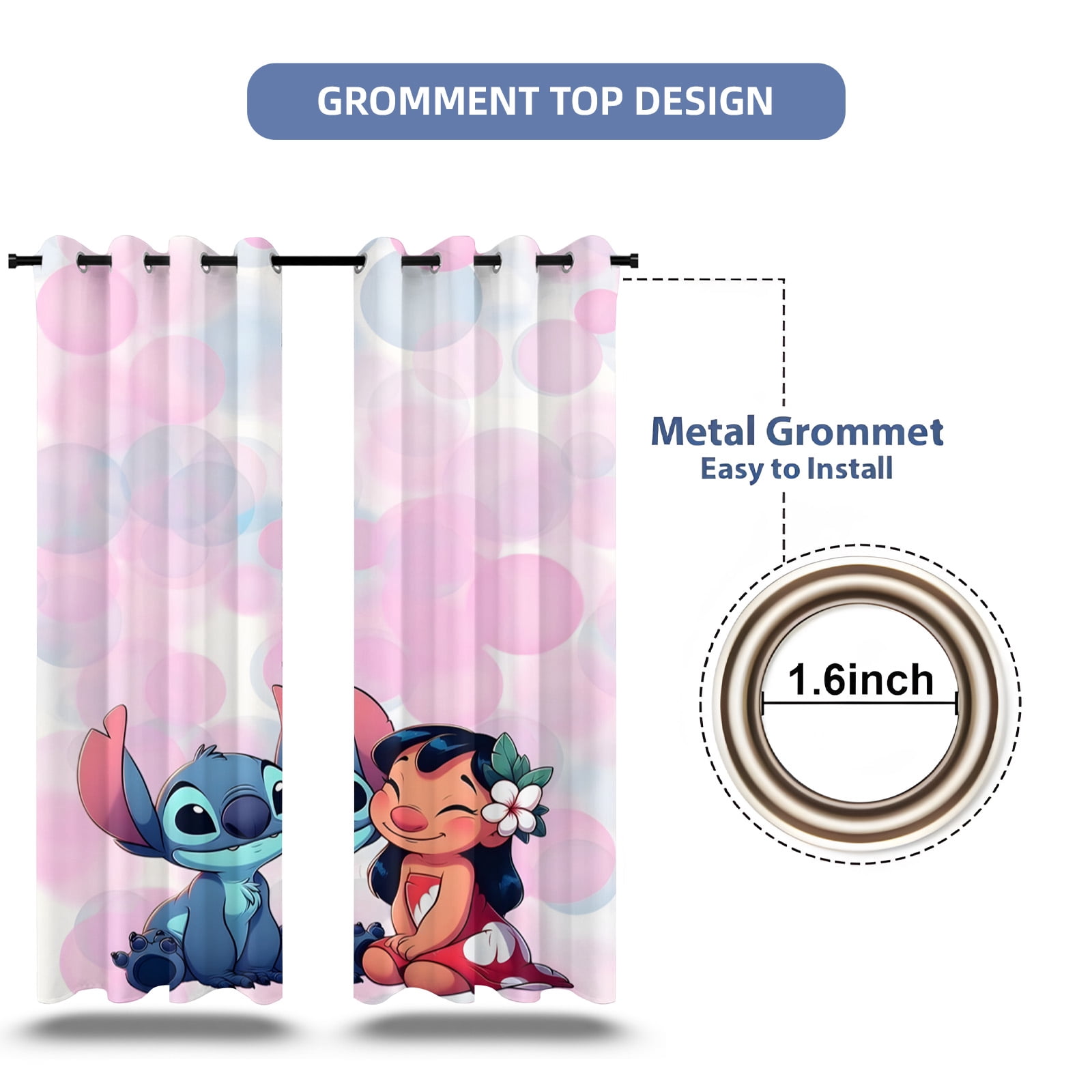 Curtains Cartoon Character Curtains for Boys Girls Bedroom 52Wx84H Inches,2 Panels Window Treatment Set for Living Room Decor