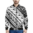 thumbnail image 3 of Chaqueta con cremallera maorí en blanco y negro para hombres y niños, sudadera de gran tamaño con estampado 3D, chaquetas bomber de manga larga para primavera y otoño, 3 of 5