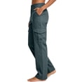 thumbnail image 5 of Besolor Womens Cargo Pants Straight Leg High Waisted Casual Loose Outdoor Hiking Work Trousers with Multi-pockets, 5 of 6