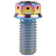 thumbnail image 5 of Wanyifa Titanium Flange Hex Head Bolt M10 20 25 30 35 40 45 50 55 60 65 70 75 80 85 90mm Screws,M10x20mm Pitch 1.25mm,Rainbow,4 Pcs, 5 of 6