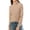 Khaki, variant on Women's Turtleneck Shirts Long Sleeve Mock Neck Pullover Tops Slim Fit Stretch Tee Blouse Lightweight Sweater