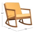 thumbnail image 6 of SAFAVIEH Vernon Outdoor Patio Rocking Chair, Natural/Yellow, 6 of 7