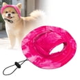 thumbnail image 4 of CHENjy Dog Sun Hat, Breathable Cotton Baseball Cap with Ear Holes, Adjustable Bucket Hat for Small Medium Dogs Beach Outdoor, L,Hot Pink, 4 of 7