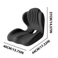 thumbnail image 3 of Integrated Seat Cushion with Backrest, Ergonomic Memory Foam Office Chair Pad for Long Sitting Comfort, Removable Washable Cover, 3 of 5
