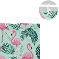 thumbnail image 5 of FREEAMG Flamingo Palm Shower Curtain Waterproof Fabric with 12 Hooks Bathroom Decorative Bath Curtain Set Polyester Fabric Machine Washable 60 x 72 Inch, 5 of 6