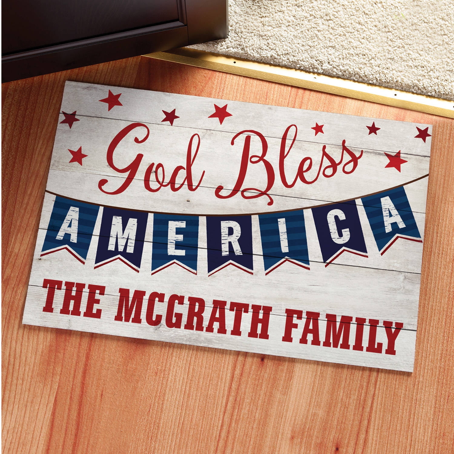 Personalized Doormat - God Bless America - Walmart.com ...