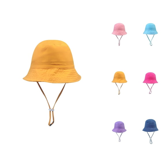 Kids Anti-UV Large Brim Solid Sun Hat - Wide Brim Full Face Protection Design, Summer Beach Essentials For Toddlers Boys Girls Children Daily Outing & Vacation Wear Accessories