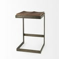 thumbnail image 5 of Maklaine 26" Medium Brown Wood Counter Stool, 5 of 9