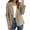 Khaki, variant on QIYAGBSA Blazer for Women, Long Sleeve Lapel Collar with Pockets for Office and Casual