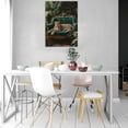 thumbnail image 2 of Mudket Leopard on Green Sofa Tropical Jungle Canvas Wall Art, Vintage Botanical Wildlife Wall Prints Waterproof Canvas for Living Room Sunroom Home Decor , Framed Ready to Hang - 12"L x 8"W, 2 of 9