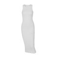 thumbnail image 1 of VISgogo Vestido de tubo de punto para mujer, Adultos Verano Sin mangas Color sólido Cuello redondo Una pieza VISgogo moda, 1 of 4