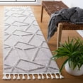thumbnail image 2 of SAFAVIEH Marrakesh Maxwell Geometric Polyester Runner Rug, Grey/Ivory, 2'2" x 8', 2 of 8