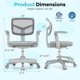 thumbnail image 3 of WANGDI Kids Desk Chair, Student Ergonomic Computer Chair with Wheels, Footrest, Adjustable Height, Flip-up Armrests & Soft Removable Cushion, Swivel Rolling Kids Office Chair for 3-15 (Gray), 3 of 19