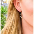thumbnail image 4 of Spiral Threader Earrings, 925 Sterling Silver, Drop Dangle Handmade Twisted Linear Curved Minimal Everyday Earrings (Gold), 4 of 4