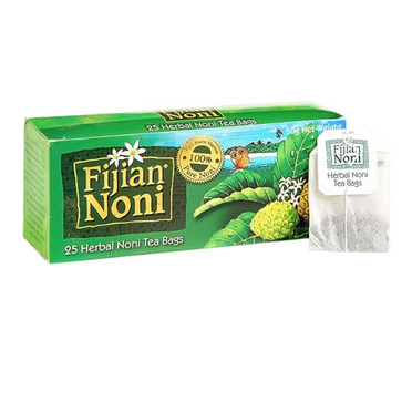 Fijian Noni - Organic Noni Herbal Tea - 25 Tea Bags (50g) Pure Ceylon Green Tea, Made with Noni Fruit Leaves ... From FIJI