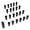 Black, variant on M Buder 22 Pieces Tapered Lug Nuts Set with Nut Sleeve Key, Universal Alloy Steel Forged Lock Nut Replacement for TOYOTA Focus Mondeo Cruze Kopaqi, Black M12x1.5 Thread Size, 1.89 inches / 48 mm