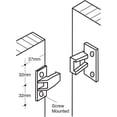 thumbnail image 4 of Keku Push-On Fitting Set - Bracket Connectors for False Front Panels, Cabinet Drawers, & Furniture (Screws Not Included), 4 of 5