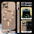 thumbnail image 5 of for iPhone 12 Pro Max Case,[Compatible with Magsafe],[10 FT Military Grade Drop Protection][Anti Yellowing] Slim Soft TPU Luxury Protective Phone Case for 14 Pro Max -Rose Gold 8-IP12pm-04, 5 of 12