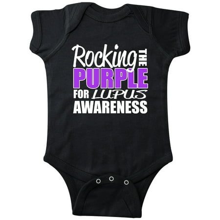 

Inktastic Rocking The Purple for Lupus Awareness Gift Baby Boy or Baby Girl Bodysuit