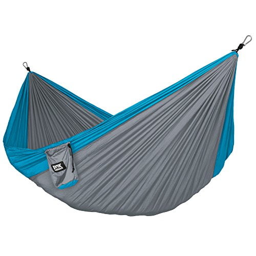 Hamac De Voyage 2 Places Equip – Portable Avec Kit D'accroche – Vert Et Gris – Neuf