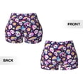 thumbnail image 5 of Picia Skull colorful mushroom rainbow Printed Workout Shorts for Women Seamless Scrunch Butt Lifting High Waisted Yoga Gym Booty Running Moisture-wicking Short Pants-Large, 5 of 9