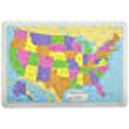 Painless Learning Educational Placemat Sets; USA, World, Europe, Asia, Africa, South America, Central America, Canada Maps [Set of 8]