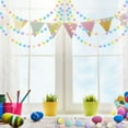 thumbnail image 3 of 3PCS Pom Pom Garland Easter Spring Home Indoor Wall Classroom Decor, Cute Hanging Rainbow Colorful Felt Ball Garland Baby Shower Wedding Birthday Party Supplies, 3 of 6
