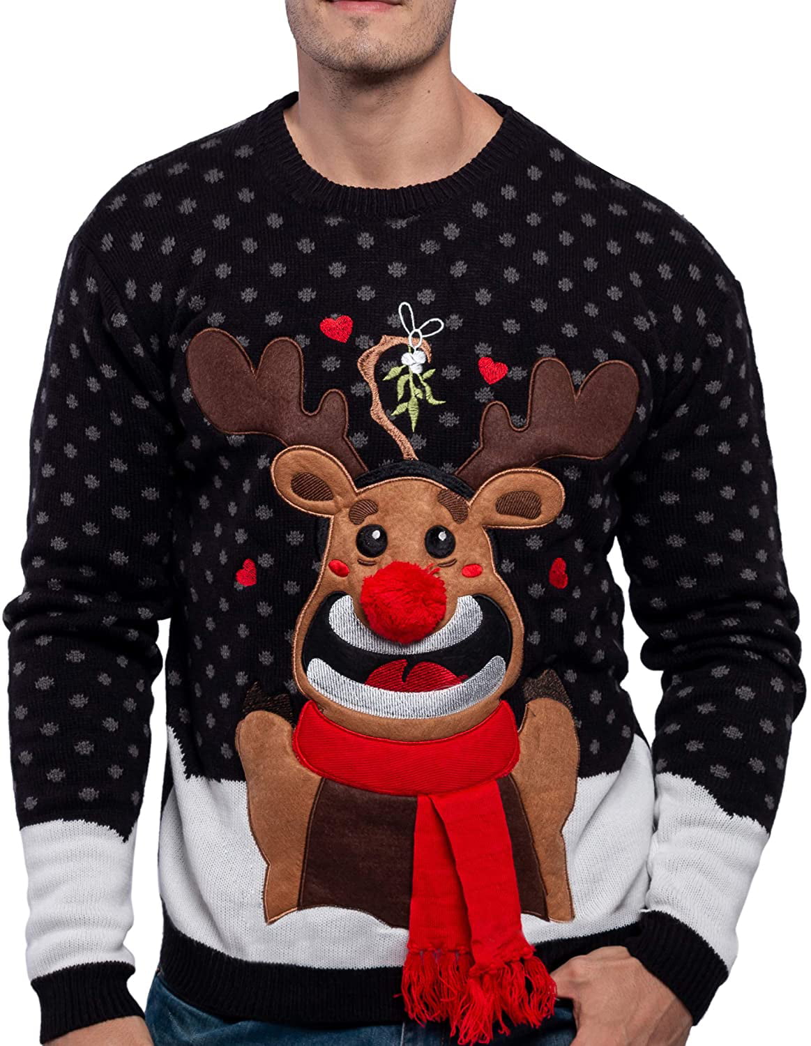 New Mens Ladies Reindeer Star Christmas Xmas Jumper Unisex Novelty Sweater Top 