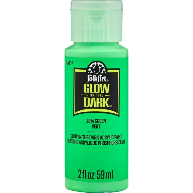 FolkArt Glow-in-the-Dark Acrylic Paint - Green, 2 fl oz