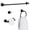 Black, variant on PAIHOME 4-Piece Round Bathroom Hardware Set, Bathroom Accessories with 24 in. Towel Rack Bar, Ring, Holder, Hook in Gold