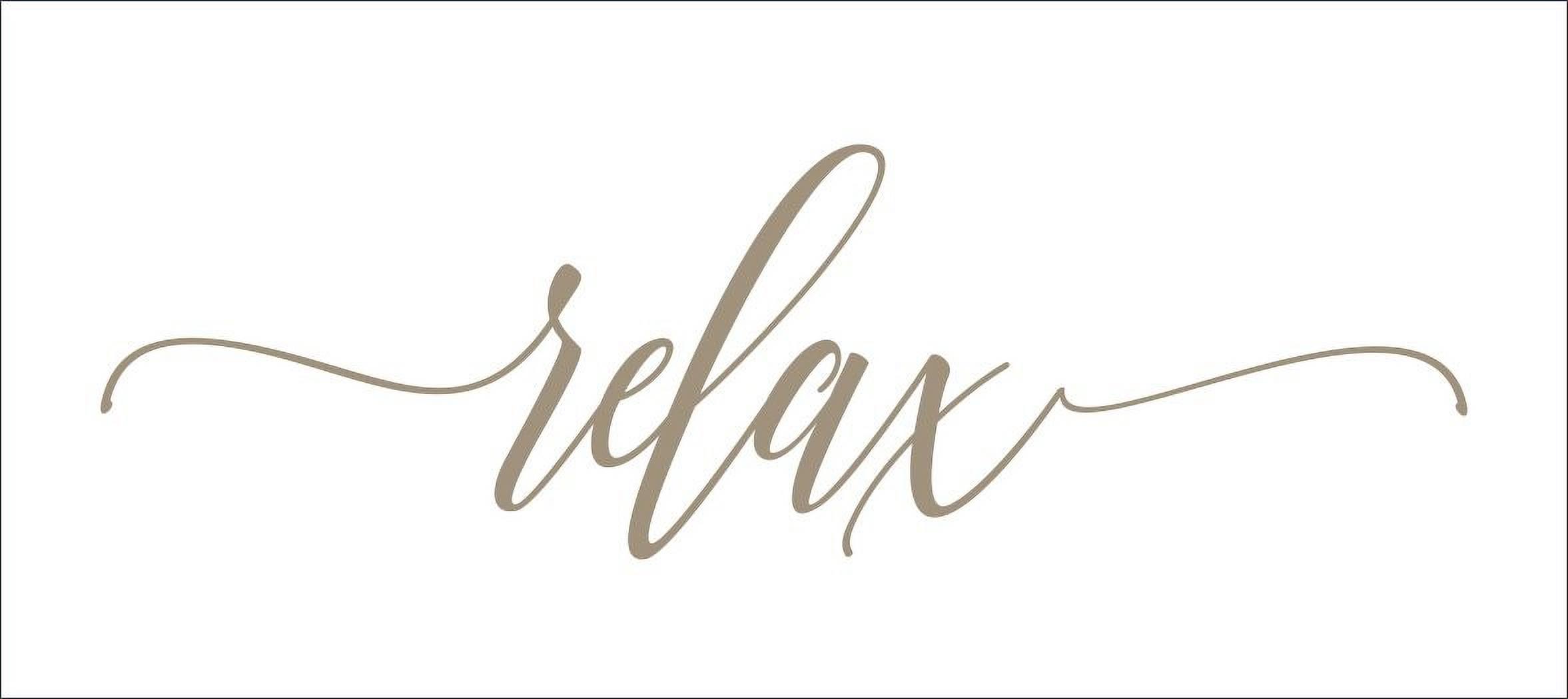 Bathroom Wall Decor Relax Cursive Lettering Bath Wall Decals Stickers ...