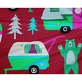 thumbnail image 5 of oneOone Polyester Spandex Red Fabric Camping Hike Point Craft Projects Decor Fabric Printed By The Yard 56 Inch Wide, 5 of 6