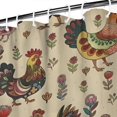 thumbnail image 3 of Beige Chicken Folk Pattern Shower Curtain 84"x72" ,Bathroom Decorative Shower Curtains Set with 12 Hooks,Modern Waterproof Washable Shower Curtain, 3 of 6