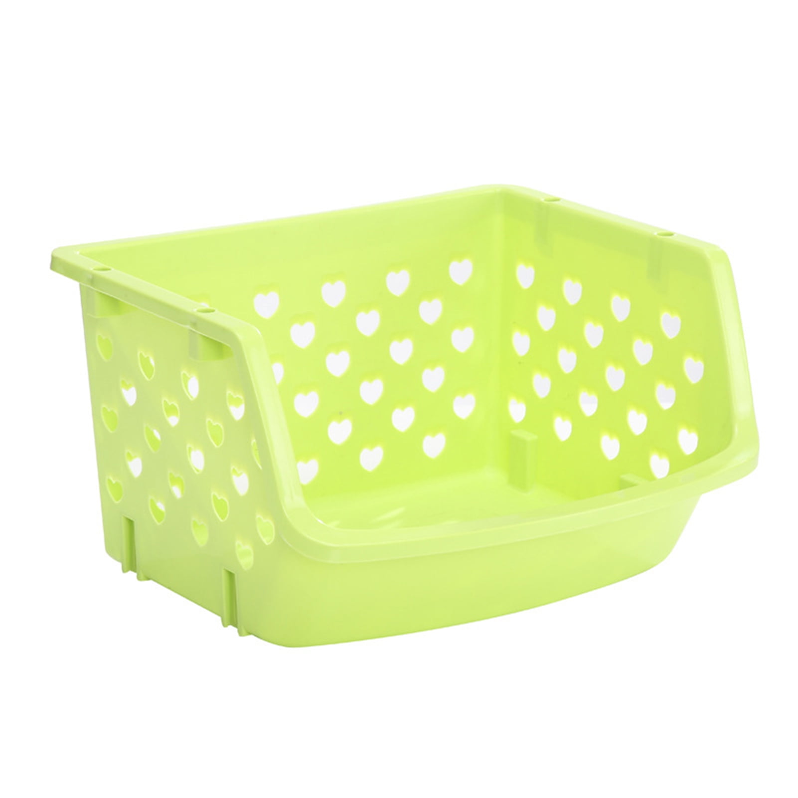 HOMRELA Stackable Storage Bins Cart Organizer Basket for Food,  Fruit,Snacks, Toys, Plastic Storage Baskets for Kitchen Cabinets, Closets,  Kitchen,Home