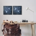 thumbnail image 2 of Stupell Modern Blue Birds Flying Silhouettes Animals & Insects Painting Gallery Wrapped Canvas Print Wall Art, Set of 2, 2 of 7