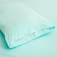 thumbnail image 6 of Move Over Teal Blue Pillowcases King, Soft Washed Microfiber Turquoise Pillow Cover Set of 2, Solid Pattern, 2 Pack, 6 of 7