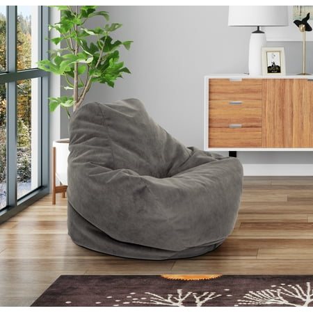 - Mainstays Soft Sided Microfiber Bean Bag Lounger Chair, Multiple Colors