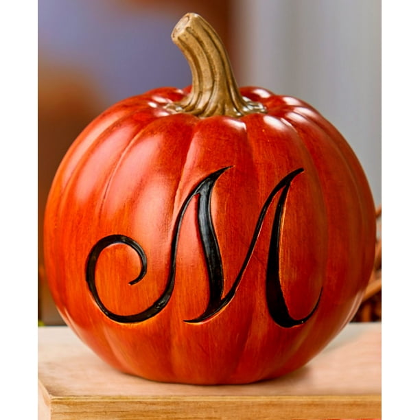 Monogram Pumpkins Choice Of A B C D G H J M N O R S T W Or Star M Walmart Com Walmart Com
