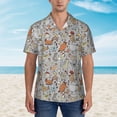 thumbnail image 6 of Picia Funny Chicken Gentle Cotton Regular Fit Short Sleeve Casual Hawaiian Shirt for Men-3X-Large, 6 of 9