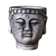 thumbnail image 5 of Maceta de cemento con forma de cabeza de Buda, soporte novedoso para brochas de maquillaje, adorno para plantas Gris de piedra, 5 of 9