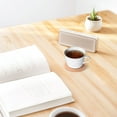thumbnail image 3 of Posavasos de corcho con borde para bebidas, platillo rústico grueso absorbente con soporte para calentar y agua, los mejores posavasos redondos naturales reutilizables para mesa de bar, taza de vidrio, 3 of 8