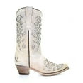 thumbnail image 4 of Corral Western Boots Girls 11" Pull On Glitter Inlay White T0021, 4 of 5