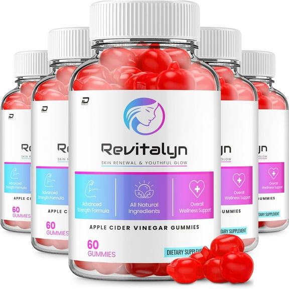 Revitalyn ACV Gummies Supplement – Revitalyn ACV Gummy Apple Cider Vinegar 1000MG, 5 Pack, 300 Gummies