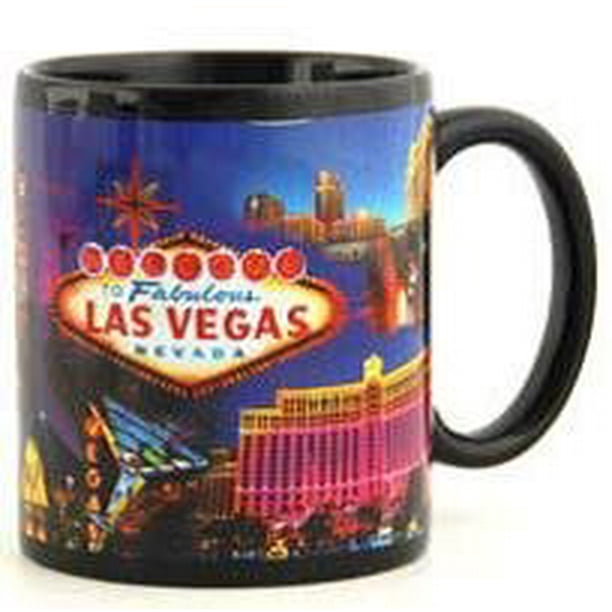 Las Vegas Coffee Mug Metallic Collage Fabulous Red Building Walmart