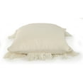 thumbnail image 5 of LR Home Xavia 20" x 20" Ivory Textured Fringe Cotton Blend Decorative Throw Pillow, 5 of 8