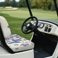 thumbnail image 4 of FUIALDOLG Universal Golf Cart Seat Covers Ezgo Purple Butterfly Flower Print Washable Seat Cover Protector for Club Car Precedent Golf Cart Accessories Fit Like a Glove, 4 of 8